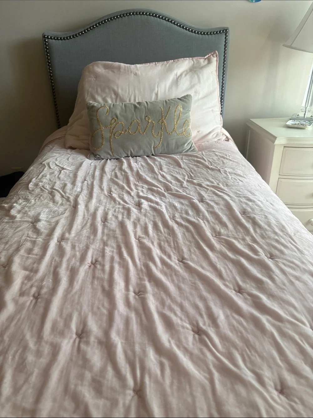 Opalhouse Pale Pink Tufted Twin Comforter